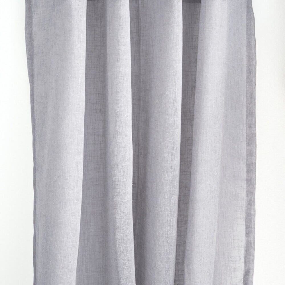 CALVIN KLEIN Linen Blend Elephant Gray Designer 2 Panel Curtain Set 48" x 93"